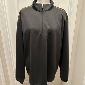 Pebble Beach Black Performance Pullover Mens Quarter Zip